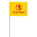 1-Color 4" x 5" Custom Vinyl Marking Flag with 36" Wire